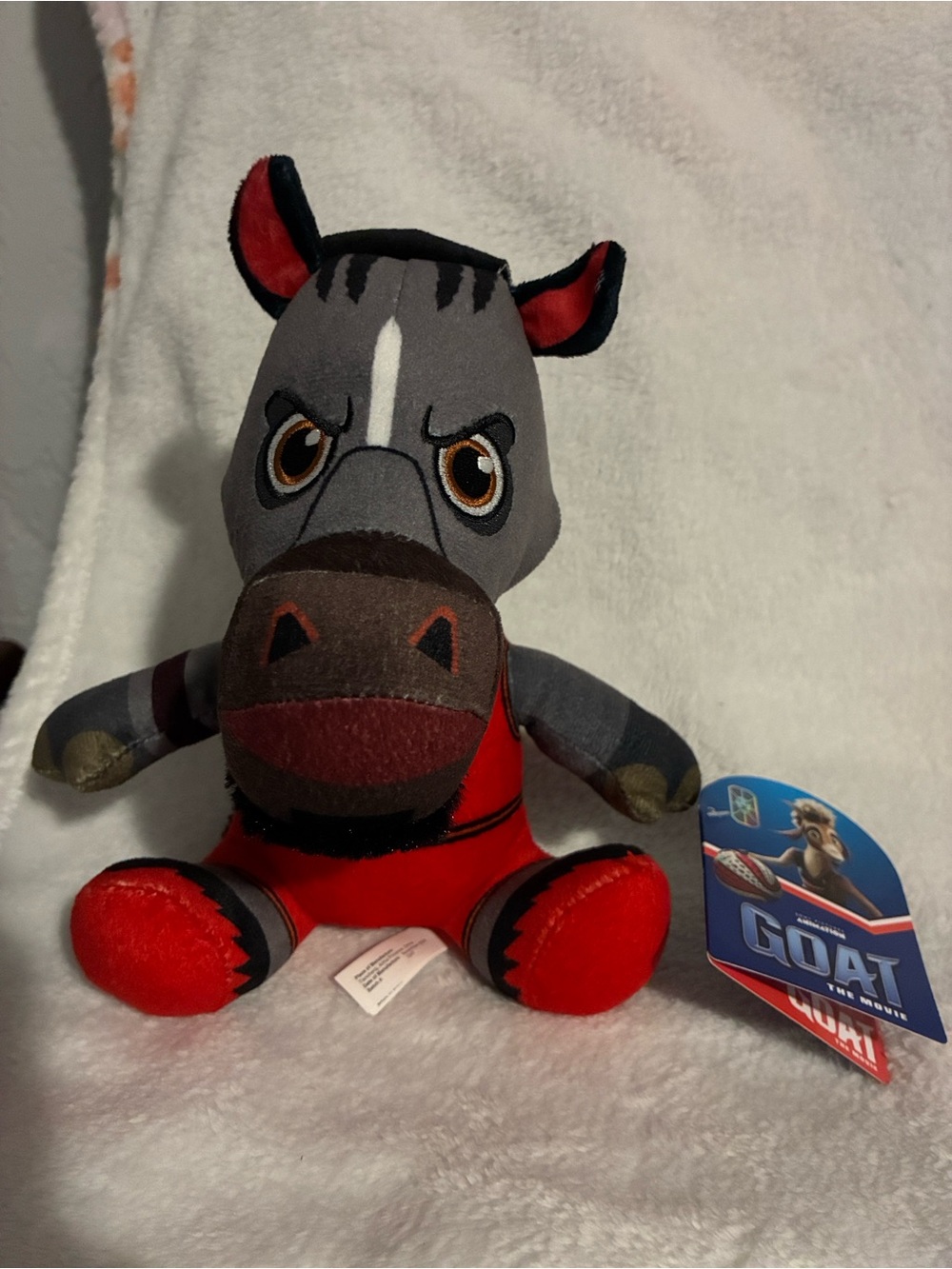 Toy Factory Goat Movie Plush Goat Gray Red Black w/ Tags